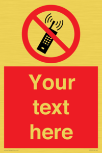 Custom No Mobiles Sign